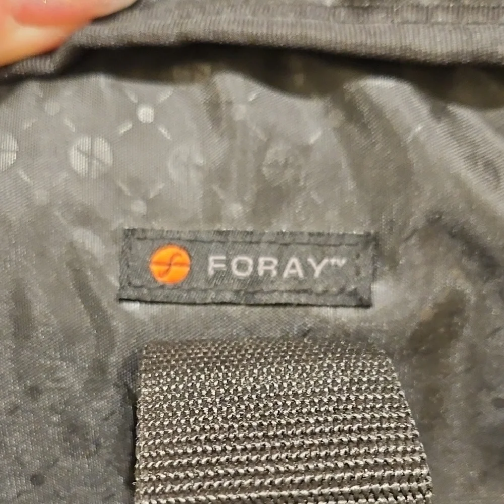 Foray Black and Silver/Gray Laptop Bag with Sporty Design